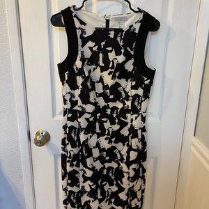 H&M Black/White Sleeveless Dress Size 8